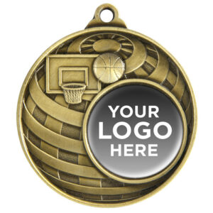 Global Logo Basketball Medal