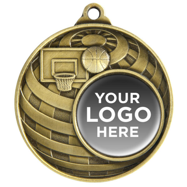 Global Logo Basketball Medal