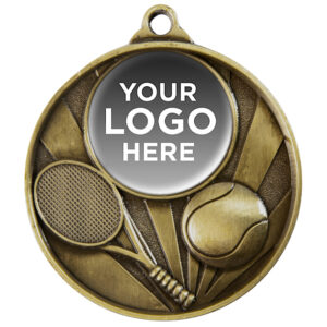 Sunrise Logo Tennis Medal