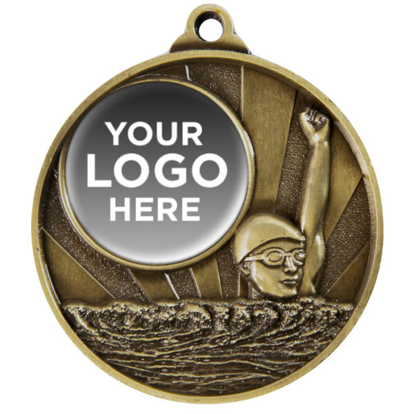 Sunrise Logo Swimming Medal