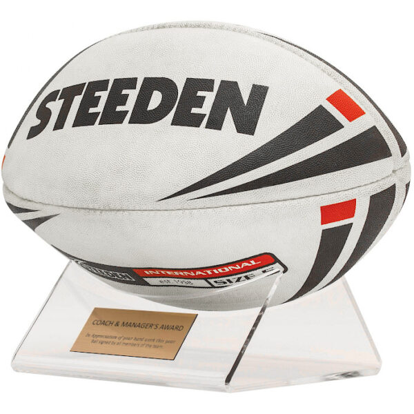 Acrylic Ball Holder - Rugby League / Union