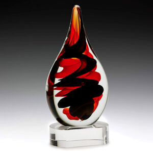 Red & Black Art Glass