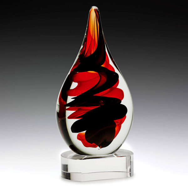 Red & Black Art Glass
