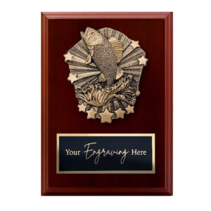 Cosmos Walnut Plaque Fishing