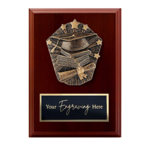 Cosmos Walnut Plaque Academic