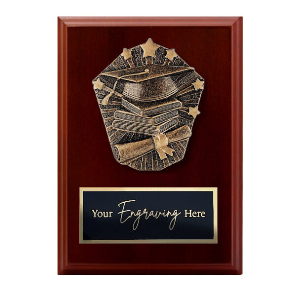 Cosmos Walnut Plaque Academic