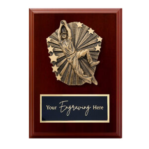 Cosmos Walnut Plaque Cricket Male Fielding