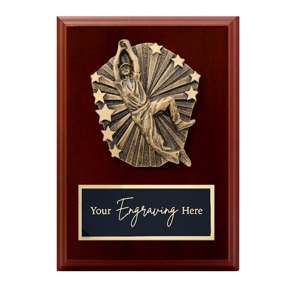 Cosmos Walnut Plaque Cricket Male Fielding