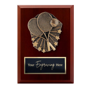 Cosmos Walnut Plaque Tennis