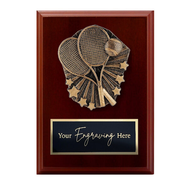Cosmos Walnut Plaque Tennis