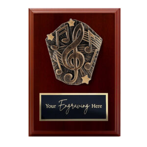 Cosmos Walnut Plaque Music