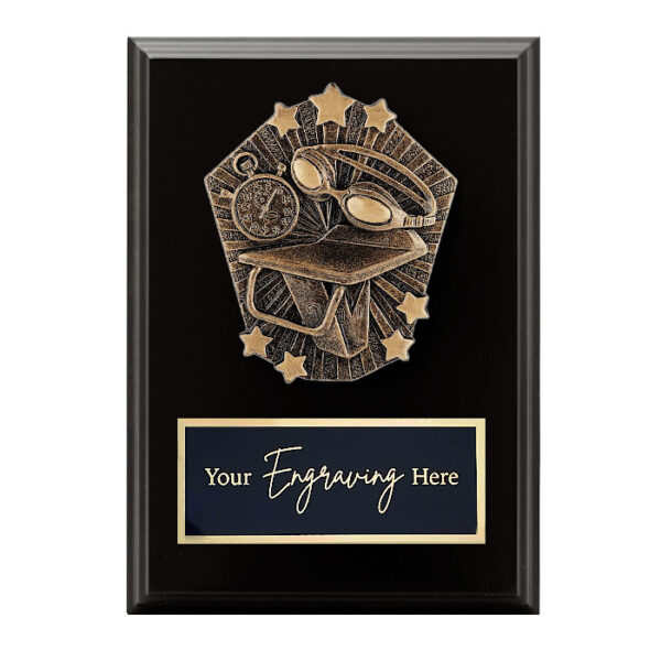 Cosmos Black Plaque Swimming
