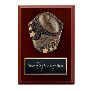 Cosmos Walnut Plaque Aussie Rules / AFL Theme
