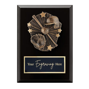 Cosmos Black Plaque Baseball
