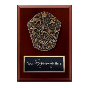 Cosmos Walnut Plaque Track & Field