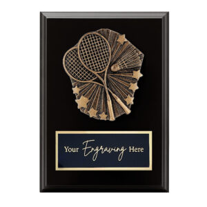 Cosmos Black Plaque Badminton