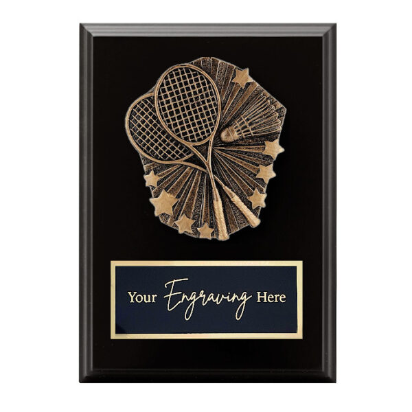 Cosmos Black Plaque Badminton