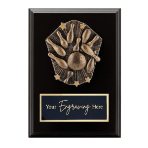 Cosmos Black Plaque Tenpin Bowling
