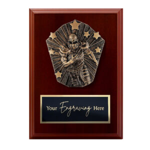 Cosmos Walnut Plaque American Football / Gridiron