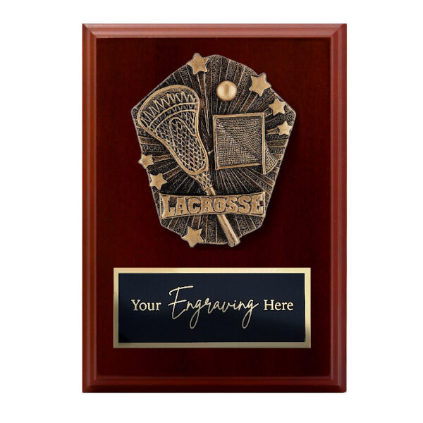 Cosmos Walnut Plaque Lacrosse