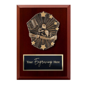 Cosmos Walnut Plaque Go Kart