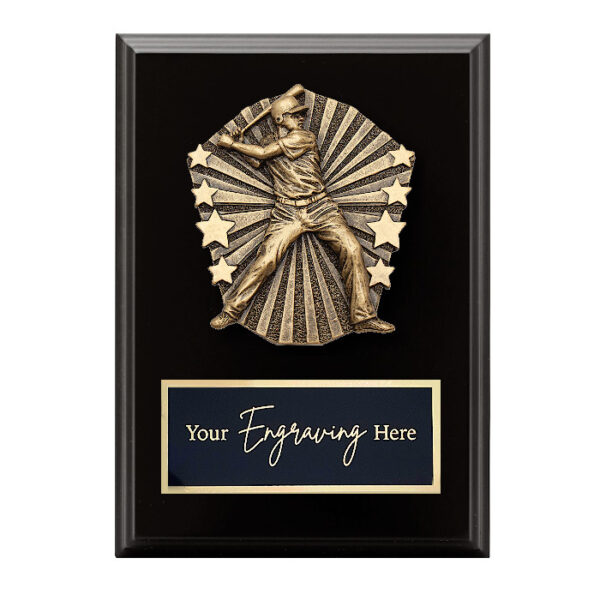Cosmos Black Plaque Baseball Male