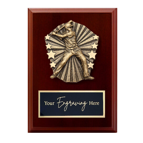 Cosmos Walnut Plaque Baseball Male