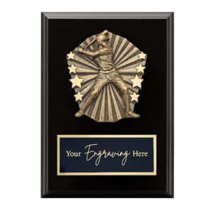 Cosmos Black Plaque Baseball Female
