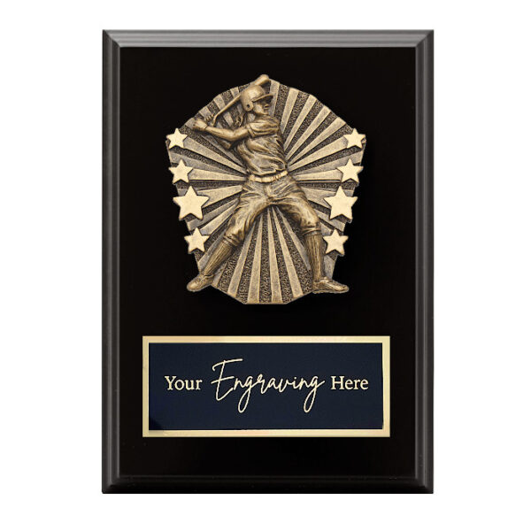 Cosmos Black Plaque Baseball Female