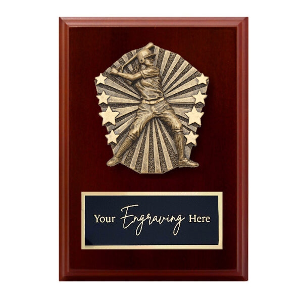 Cosmos Walnut Plaque Baseball Female