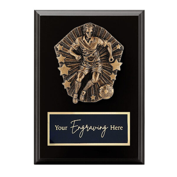 Cosmos Black Plaque Football / Soccer Male