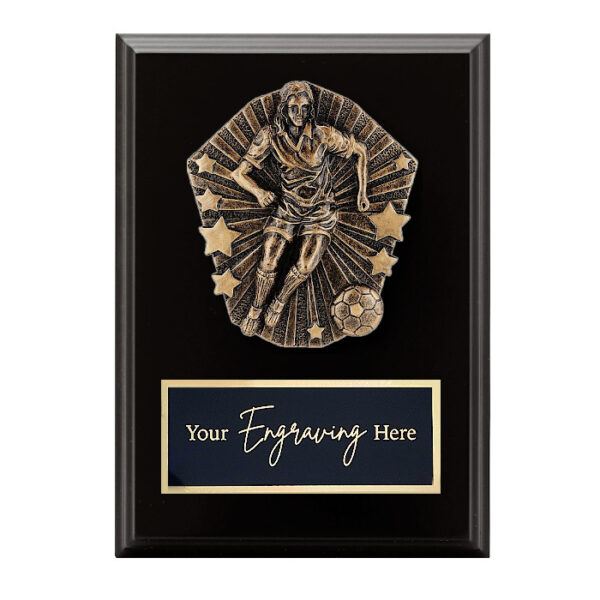 Cosmos Black Plaque Football / Soccer Female