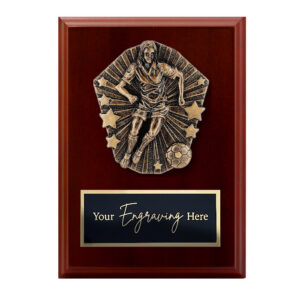 Cosmos Walnut Plaque Football / Soccer Female