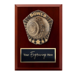 Cosmos Walnut Plaque Lawn Bowls