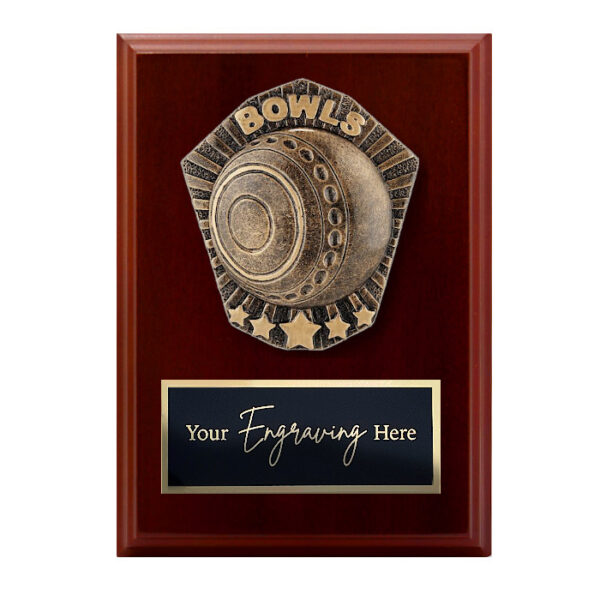 Cosmos Walnut Plaque Lawn Bowls