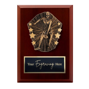 Cosmos Walnut Plaque Aussie Rules / AFL Female