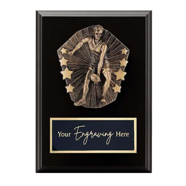 Cosmos Black Plaque Aussie Rules / AFL Male