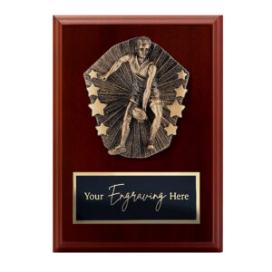 Cosmos Walnut Plaque Aussie Rules / AFL Male