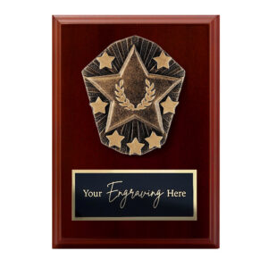 Cosmos Walnut Plaque Star