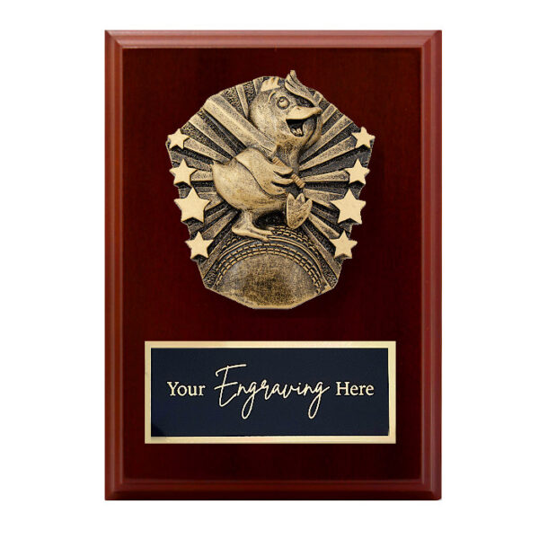 Cosmos Walnut Plaque Duck