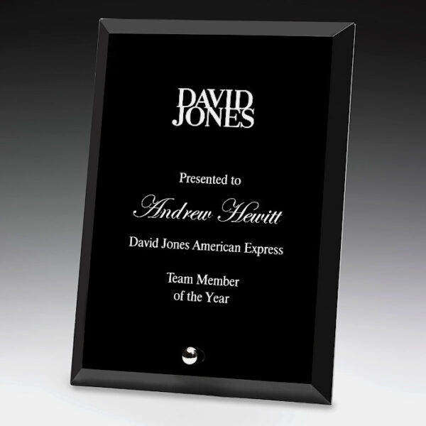 Prime Glass Plaque Black