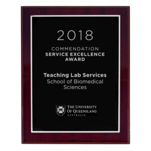 Rosewood Wall Plaque - Black/Silver Plate