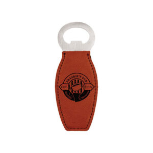 Bottle Opener Magnetic - Leatherette Rawhide/Black
