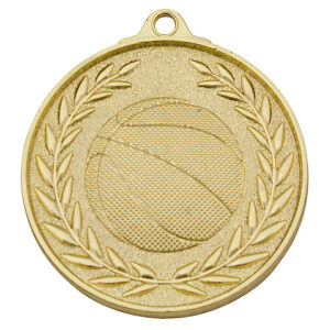 Classic Wreath Basketball Medal