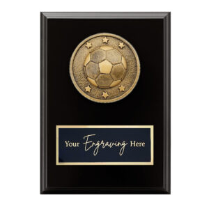 Spartan Black Plaque Football