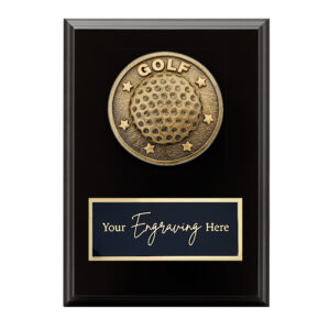 Spartan Black Plaque Golf