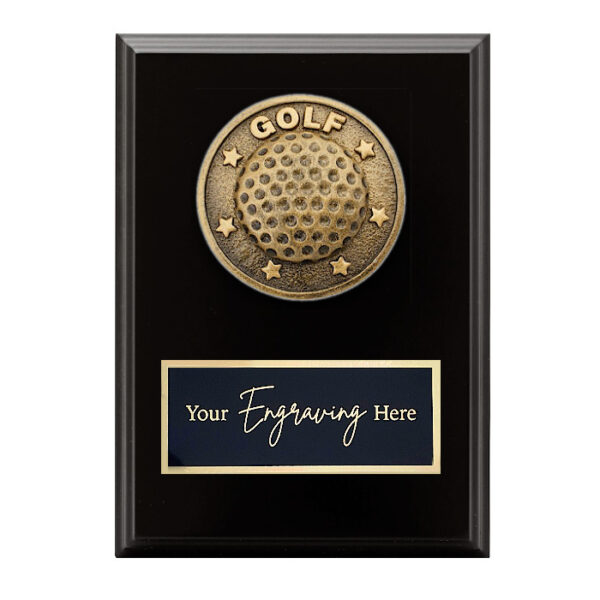 Spartan Black Plaque Golf