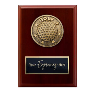 Spartan Walnut Plaque Golf