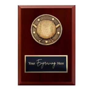 Spartan Walnut Plaque Baseball / Softball