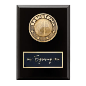 Spartan Black Plaque Basketball